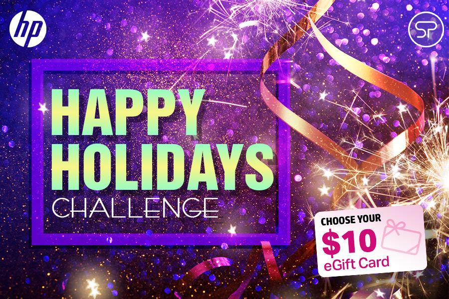 HP Happy Holidays Challenge graphic HP Happy Holidays Challenge