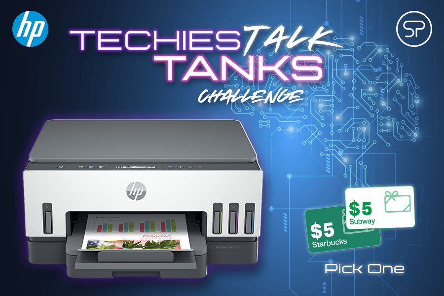HP Techies Talk Tanks Challenge graphic HP Techies Talk Tanks Challenge