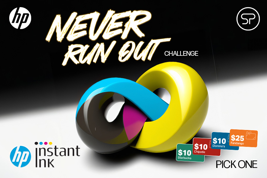 HP Never Run Out Challenge graphic HP Never Run Out Challenge